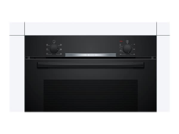 Bosch Serie | 2 HBA530BB0S - Ugn - inbyggd - fördjupning - bredd: 56 cm - djup: 55 cm - höjd: 58.5 cm - med självrengöring - Klass A - svart