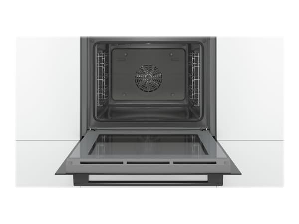 Bosch Serie | 2 HBA530BB0S - Ugn - inbyggd - fördjupning - bredd: 56 cm - djup: 55 cm - höjd: 58.5 cm - med självrengöring - Klass A - svart