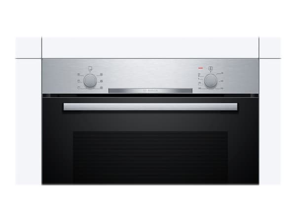 Bosch Serie | 2 HBA530BS0S - Ugn - inbyggd - fördjupning - bredd: 56 cm - djup: 55 cm - höjd: 58.5 cm - med självrengöring - Klass A - rostfritt stål
