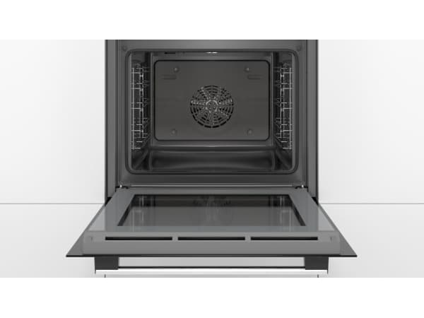 Bosch Serie | 2 HBA530BS0S - Ugn - inbyggd - fördjupning - bredd: 56 cm - djup: 55 cm - höjd: 58.5 cm - med självrengöring - Klass A - rostfritt stål
