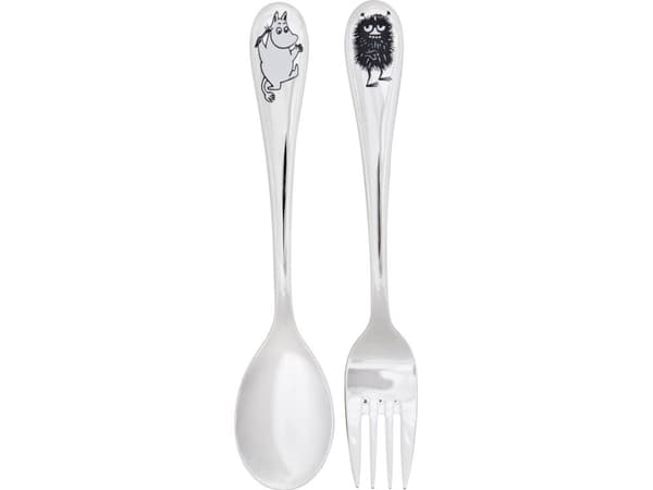 Iittala Moomin's first cutlery set, Moomintroll and Stinky