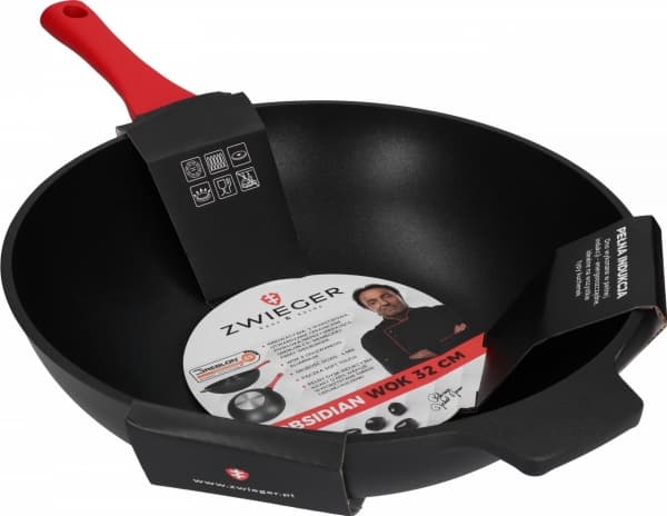Zwieger Zwieger Obsidian Wok frying pan 32 cm