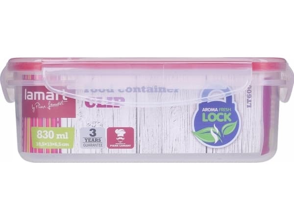 Lamart LT6009, Beholder, Rektangulær, 1,3 l, Translucent, Plast, Kjøtt