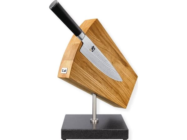 kai DM-0794, Knivblock, Granit, Trä, Svart, Rostfritt stål, Trä, 1 styck, 180 mm, 310 mm
