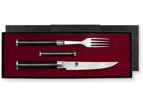 kai Shun Classic, Kniv / Skjærer eske sett, Stål, Tre, Rustfritt stål, Sort, Sort