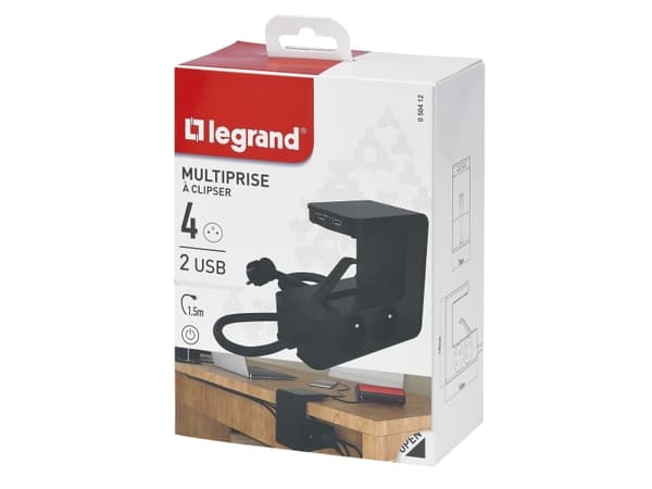 Legrand 0 504 12, 1,5 m, Sisätila, Tyyppi E, Tyyppi E, Kulmikas, IP20