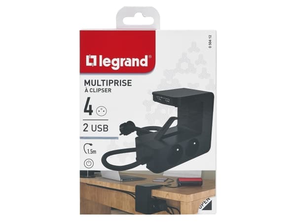 Legrand 0 504 12, 1,5 m, Sisätila, Tyyppi E, Tyyppi E, Kulmikas, IP20
