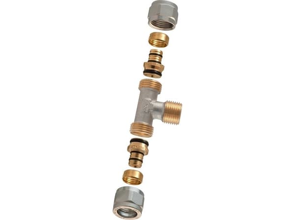 TDM BRASS DEMOUNTABLE THREADED TEE 1460E20X3/4