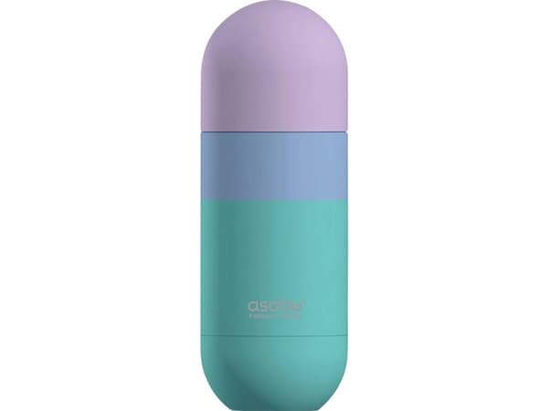 Asobu Orb, 420 ml, Daglig användning, Blå, lila, Turkosblå, Rostfritt stål, Vuxen, Man / Kvinna