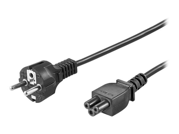 goobay NK 114 S-180 - Strømkabel - IEC 60320 C5 til power CEE 7/7 (hann) - AC 250 V - 1.8 m - svart