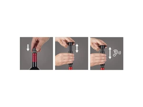 Vacu Vin Wine Saver, Musta, Muovi, Musta, Musta, Muovi, 70 mm