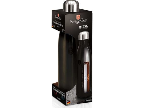 Berlinger Haus BH/6820, 0,5 L, Musta, Ruostumaton teräs, 12 h, Telttailu, Päivittäinen käyttö, Päivittäinen käyttö
