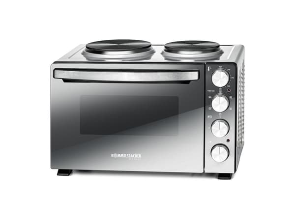 Rommelsbacher KM 3300 - Elektrisk ovn med varmeplater - konveksjon - 30 liter - 3.3 kW - silver/mirror glass