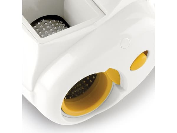 G3 Ferrari G20065, Electric grater, Vit, Gul, Plast, Rostfritt stål, Bröd, Ost, Choklad, Nötter, AC