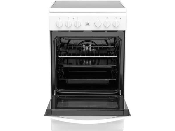 Indesit IS5V8GMW/E, Frittstående komfyr, Hvit, Rotasjon, Hvit, Front, Keramisk
