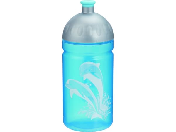 Step by Step Happy Dolphins, 500 ml, Hopea, Turkoosi, Liikkuva kansi