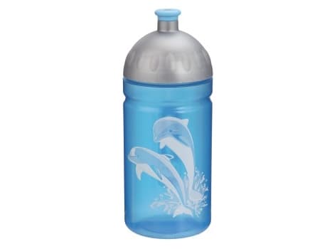 Step by Step Happy Dolphins, 500 ml, Hopea, Turkoosi, Liikkuva kansi