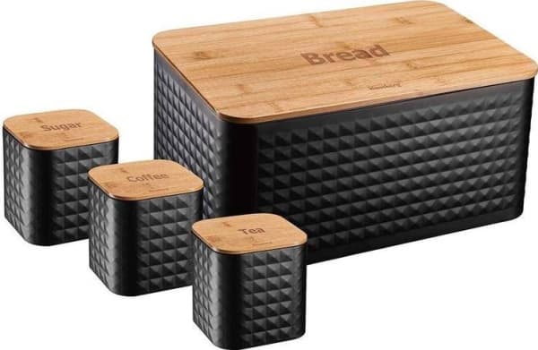 Klausberg brödlimpa i bambustål med behållare (KB-7482 Kinghoff)