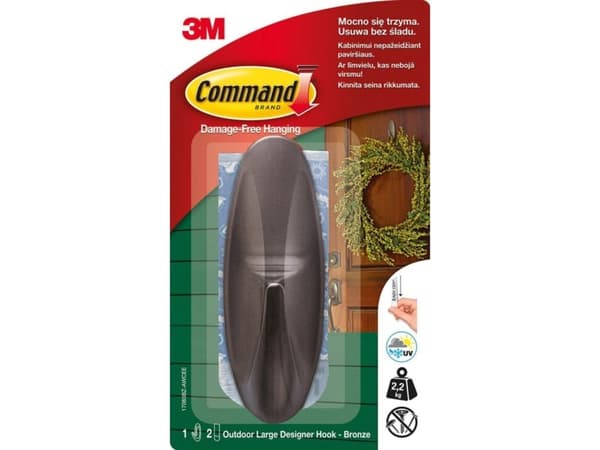 3M Command Hak na drzwi 1szt Outdoor plast. 3M