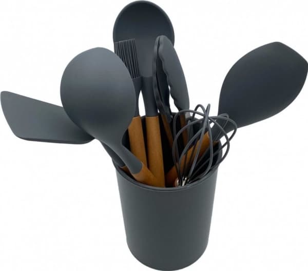 Brunbeste Lumarko Set of silicone kitchen utensils in a rack 1800