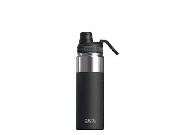 Asobu Alpine Flask, 530 ml, Turgåing, Sort, Rustfritt stål, Voksen, Mann/kvinne