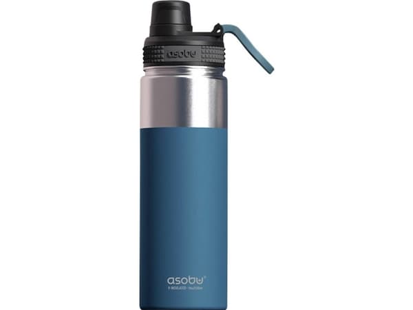 Asobu Alpine Flask, 530 ml, Turgåing, Blå, Rustfritt stål, Voksen, Mann/kvinne