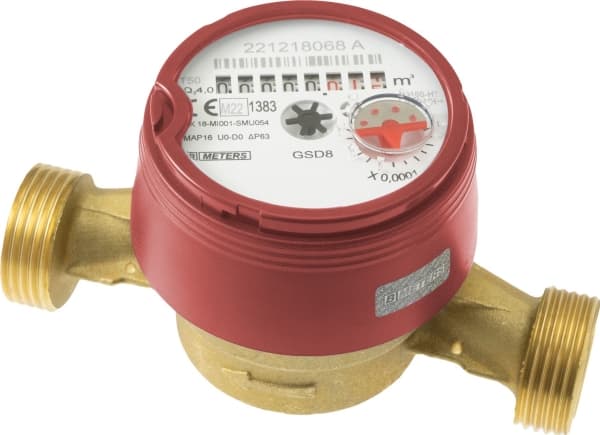 B_Meters Varmtvannsmåler dn20 130 mm 4 m³/h R100