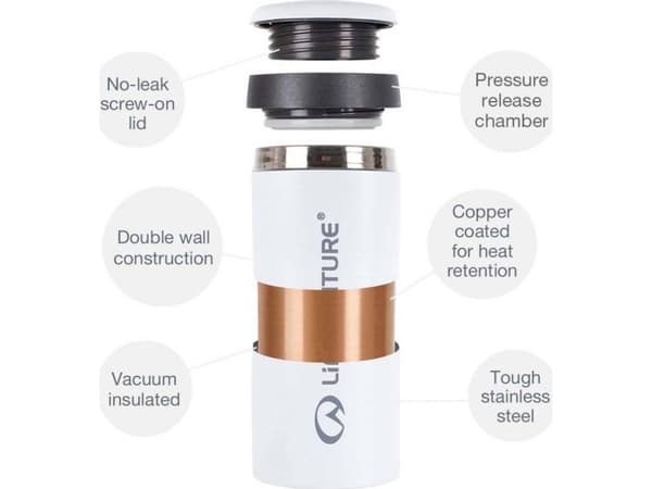 Lifeventure Thermal Mug, Matt Coral