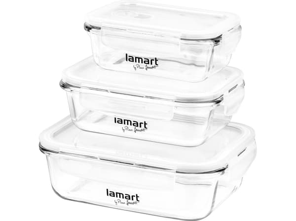 Lamart by Piere Lamart AIR LT6011 - Uppsättning med matförvaringsbehållare - rektangulär - klar