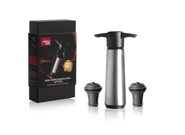 VACUVIN Wine Saver Stainless Steel Gift box