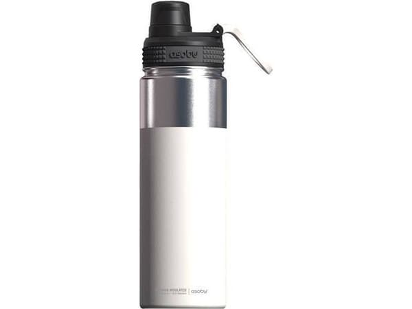 Asobu Alpine Flask, 530 ml, Turgåing, Hvit, Rustfritt stål, Voksen, Mann/kvinne
