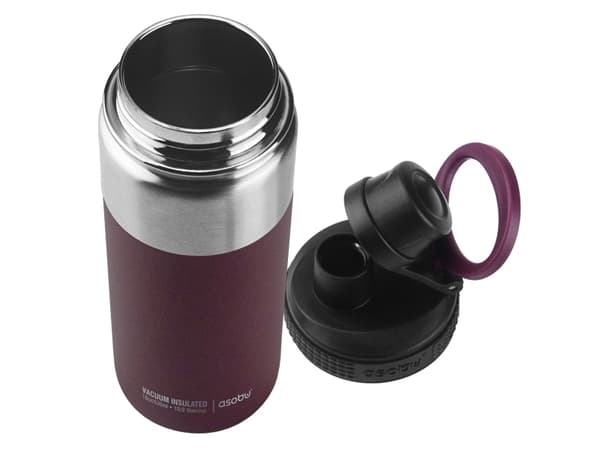Asobu Alpine Flask, 530 ml, Vandring, Burgundisk, Rostfritt stål, Vuxen, Man / Kvinna