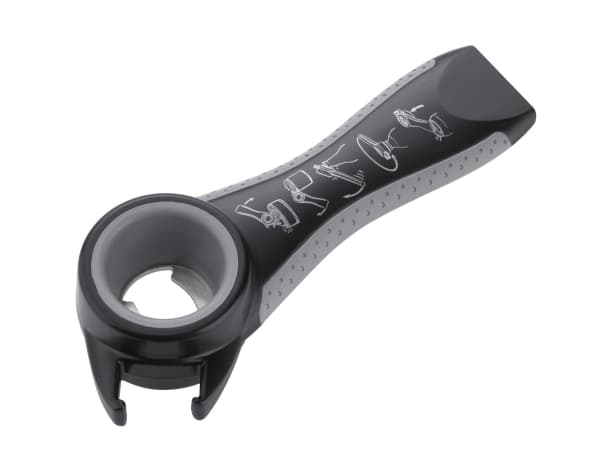 GEFU Aperto 5 in 1, Multi-åpner, Sort, Grå, Plast, 28 mm, 57 mm, 146 mm