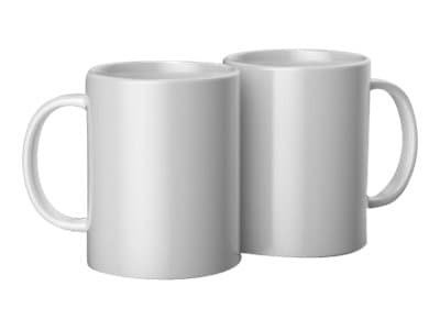Cricut - Unfinished mug - 425 ml - vit - keramik (paket om 2)