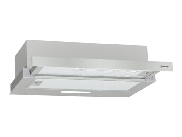 Gorenje Essential TH62E3X - Panser - teleskopisk - bredde: 60 cm - dybde: 30.6 cm - ekstraksjon og resirkulasjon (-) - rustfritt stål
