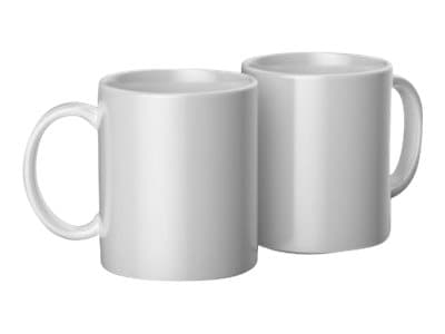 Cricut - Unfinished mug - 340 ml - vit - keramik (paket om 2)