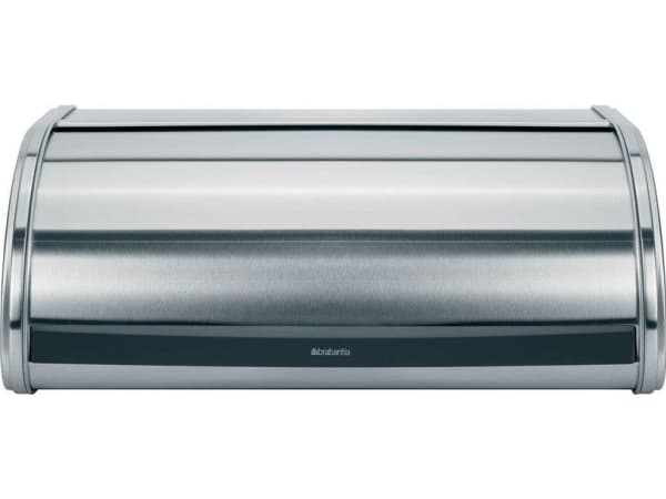 Brabantia Matt Steel Roll Top Bread Bin, Suorakulmainen, Ruostumaton teräs, 479 mm, 276 mm, 189 mm, 1 kpl