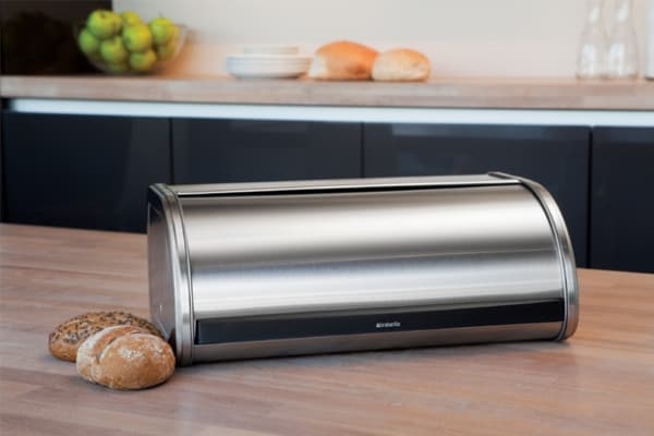 Brabantia Matt Steel Roll Top Bread Bin, Rektangulär, Rostfritt stål, 479 mm, 276 mm, 189 mm, 1 styck