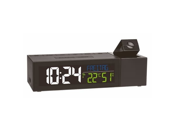 TFA-Dostmann SHOW, Digital vekkerklokke, Rektangel, Sort, Plast, 0 - 50 °C, F, °C