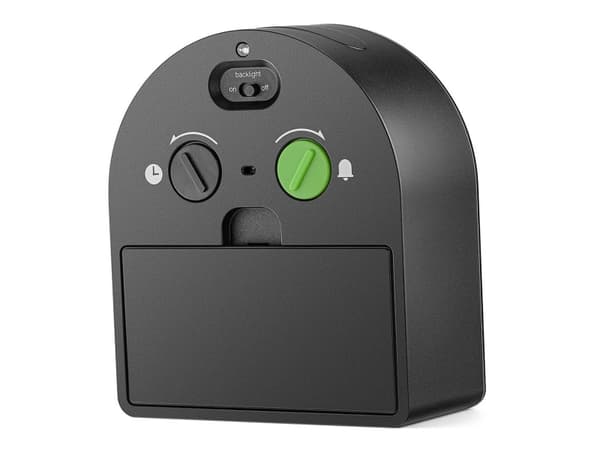 Braun BC22, Quartz-väckarklocka, Rund, Svart, Gul, 12 timmar, Ringklocka, Analog