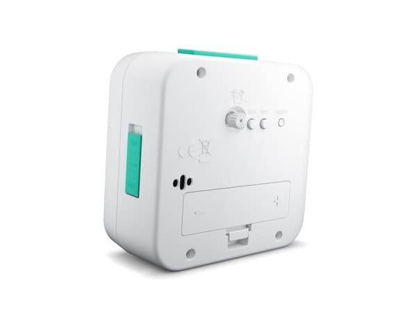 Mebus 25610, Digital vekkerklokke, Hvit, 12 timers, F, °C, Radio/lydsignal, Analog