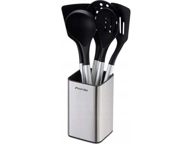 Kamille Set of nylon kitchen utensils. in a steel stand 6 pcs.