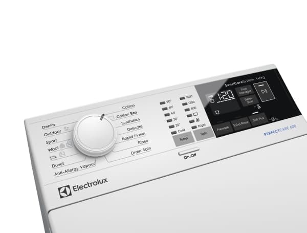 ELECTROLUX EW6TN24262P PerfectCare 600 vaskemaskine Top-indlæsning 6 kg Hvid