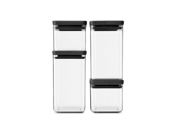 Brabantia Tasty+ - Beholdersæt til madvarer - rektangulær - mørkegrå