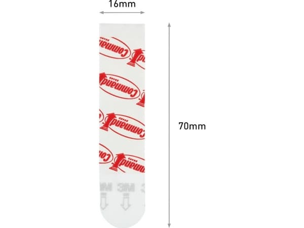3M Command™ Strips M (L x B) 70 mm x 16 mm Hvit Innhold: 10 stk (17021FGN)