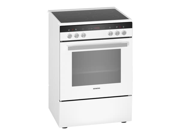 Siemens iQ300 HK9R3A220 - Komfyr - frittstående - bredde: 60 cm - dybde: 60 cm - høyde: 85 cm - med selvrens - Klasse A - hvit