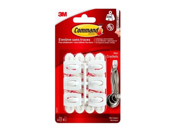 3M 17006FGN, inomhus, Universalkrok, Vit, Självhäftande remsa, 0,225 kg ...