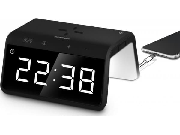 Digital vekkerklokke med SDC 7900QI trådløs lader