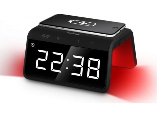 Digital vekkerklokke med SDC 7900QI trådløs lader