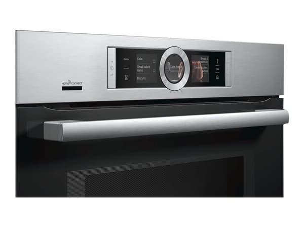 Bosch Serie | 8 HNG6764S6 - Kombinasjonsovn - med dampfunksjon - innebygd - Wi-Fi - fordypning - bredde: 56 cm - dybde: 55 cm - høyde: 58.5 cm - med Sort, Sølv